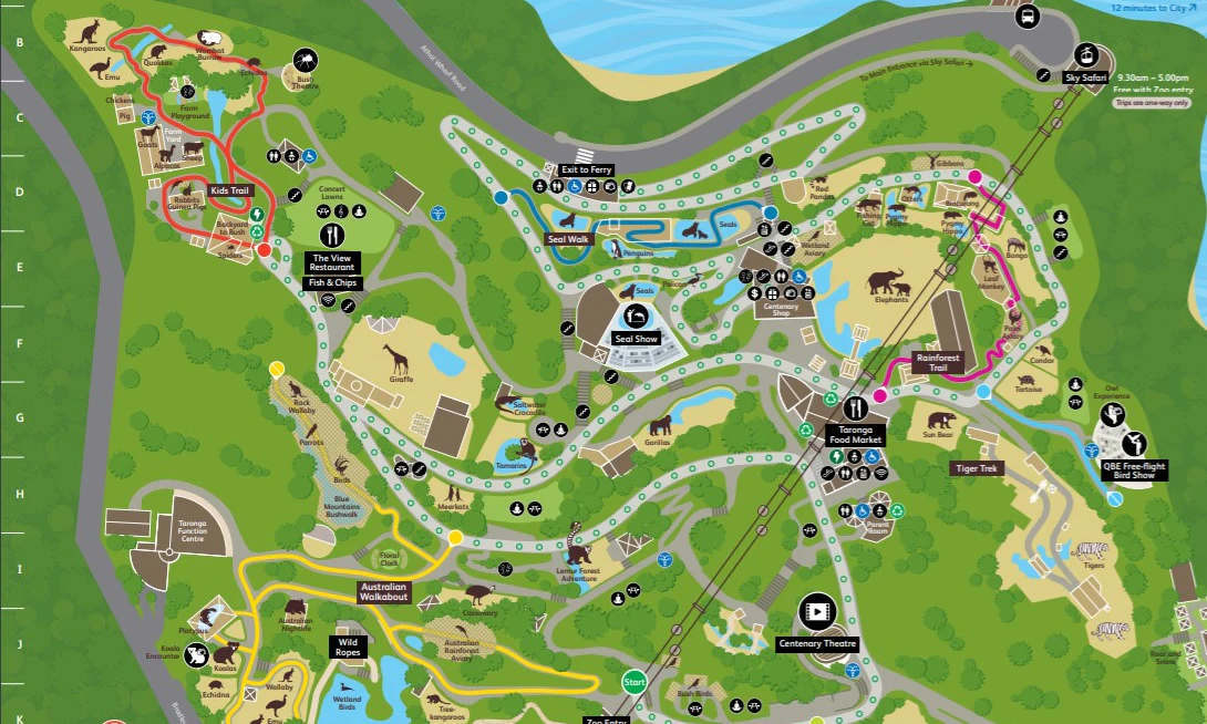 taronga zoo sydney map