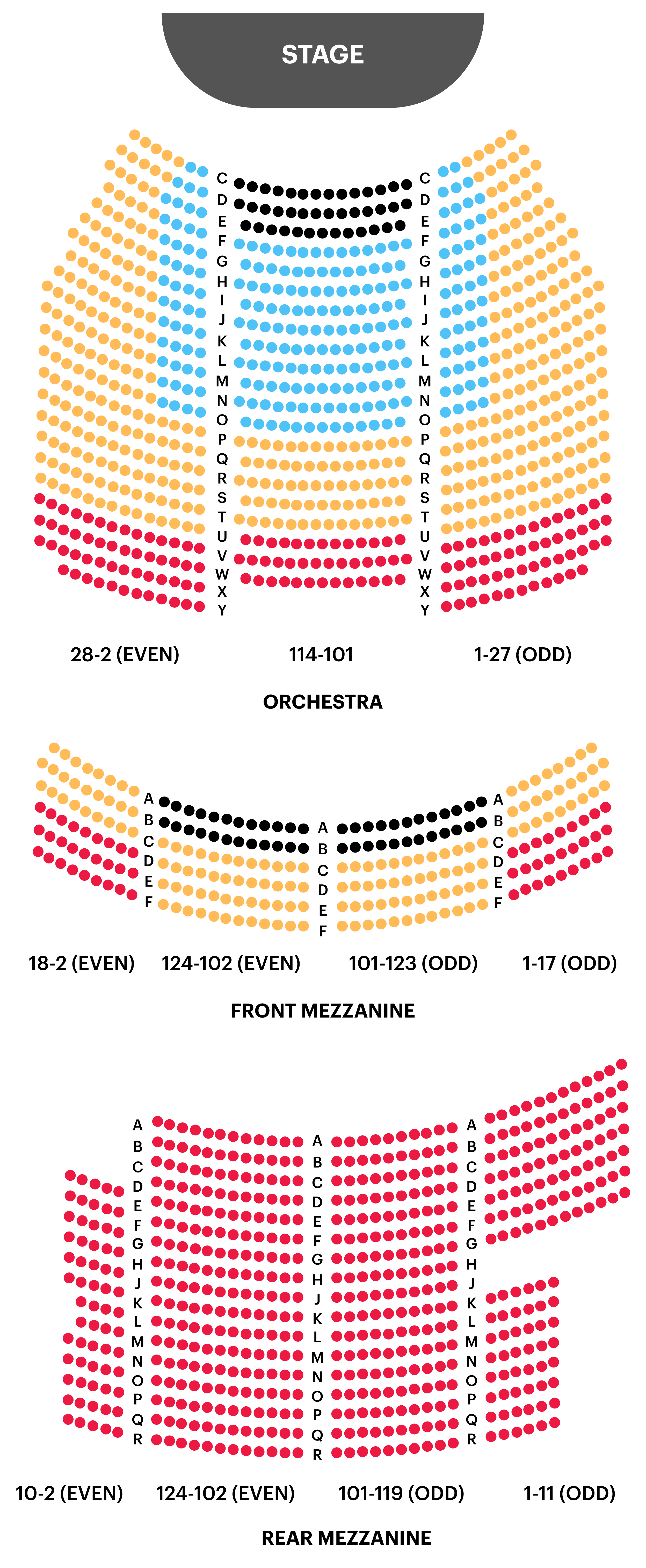 Your A to Z Guide To Broadway Theater Seating Charts