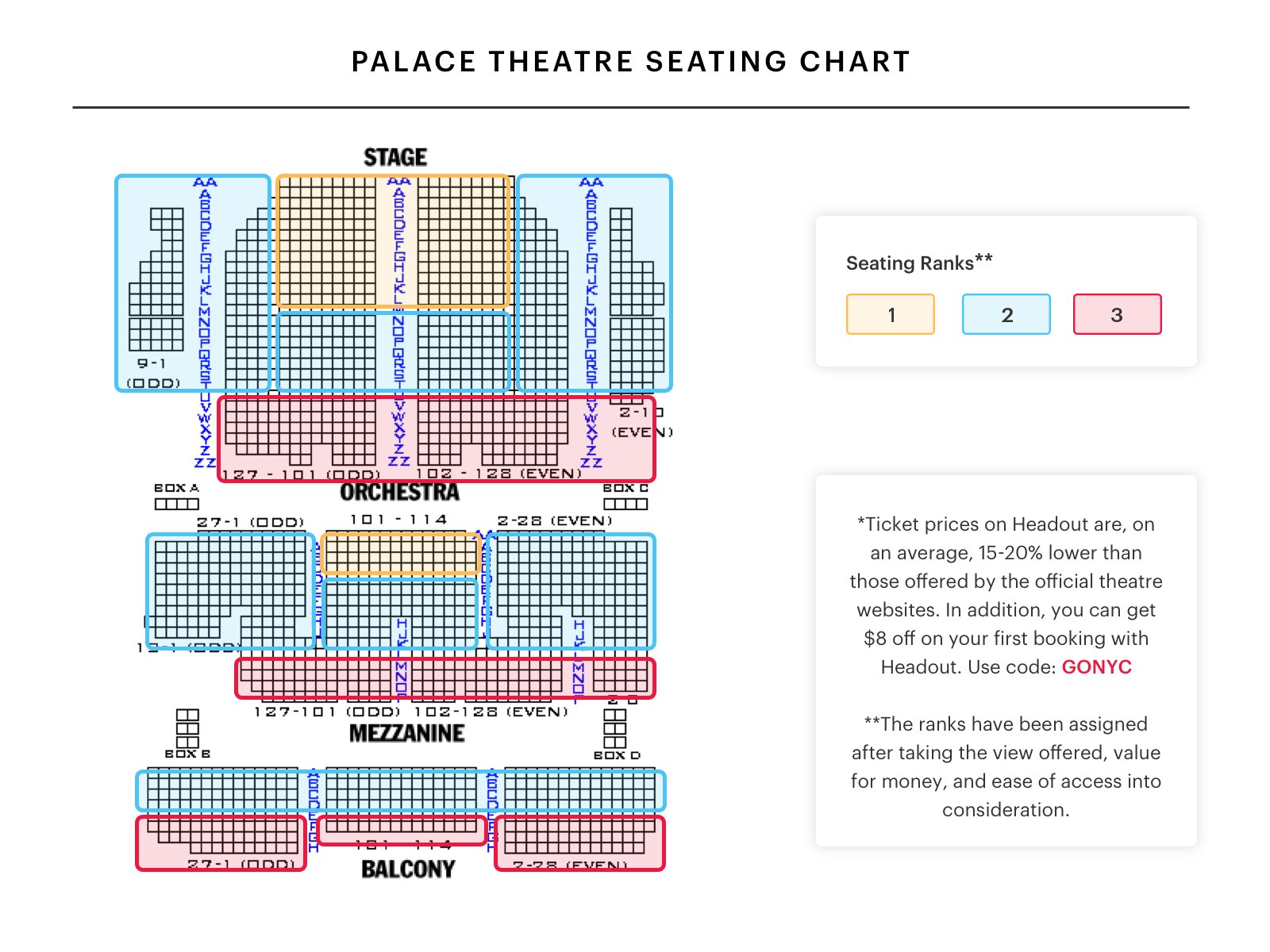 Bader Theatre Seating Chart