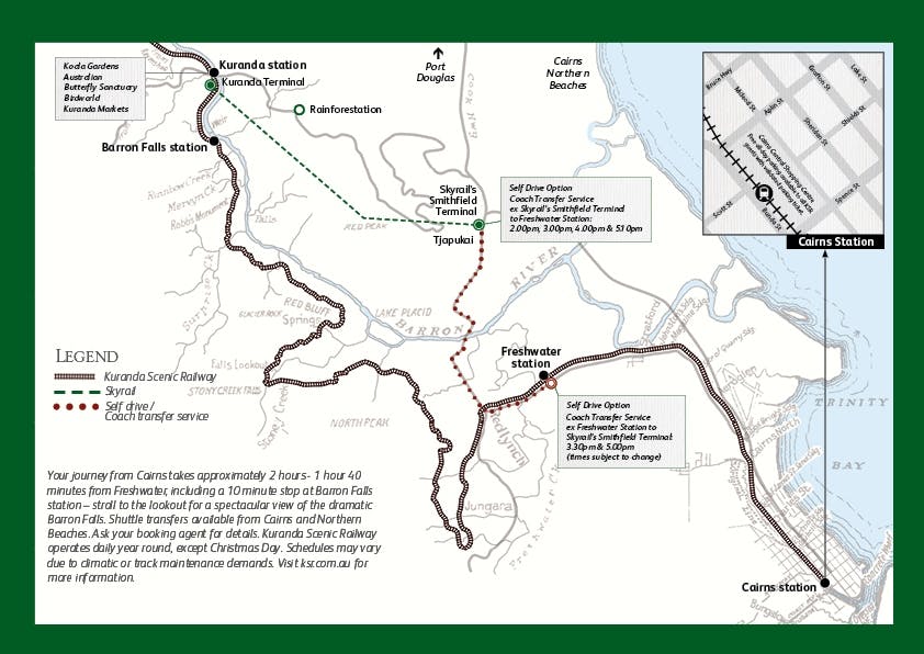 Kuranda Scenic Railway Map 