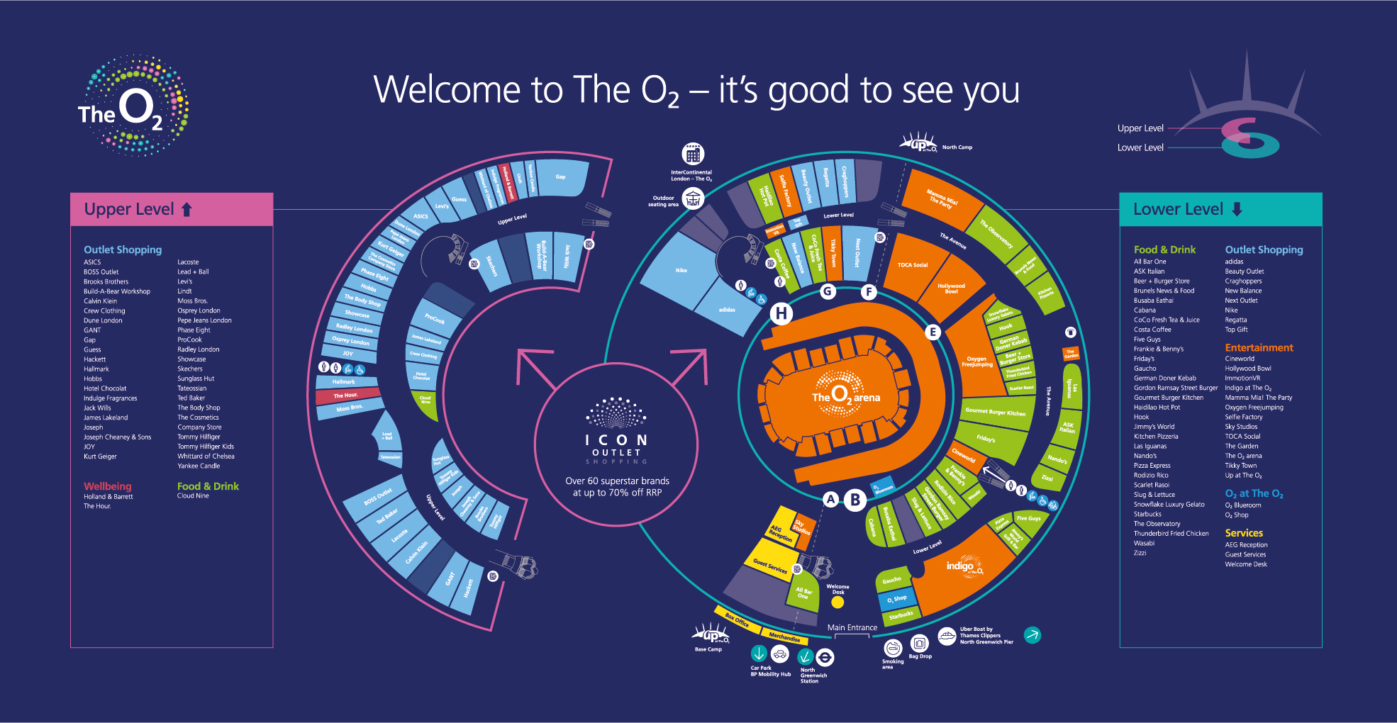 O2 Arena Floor Plan