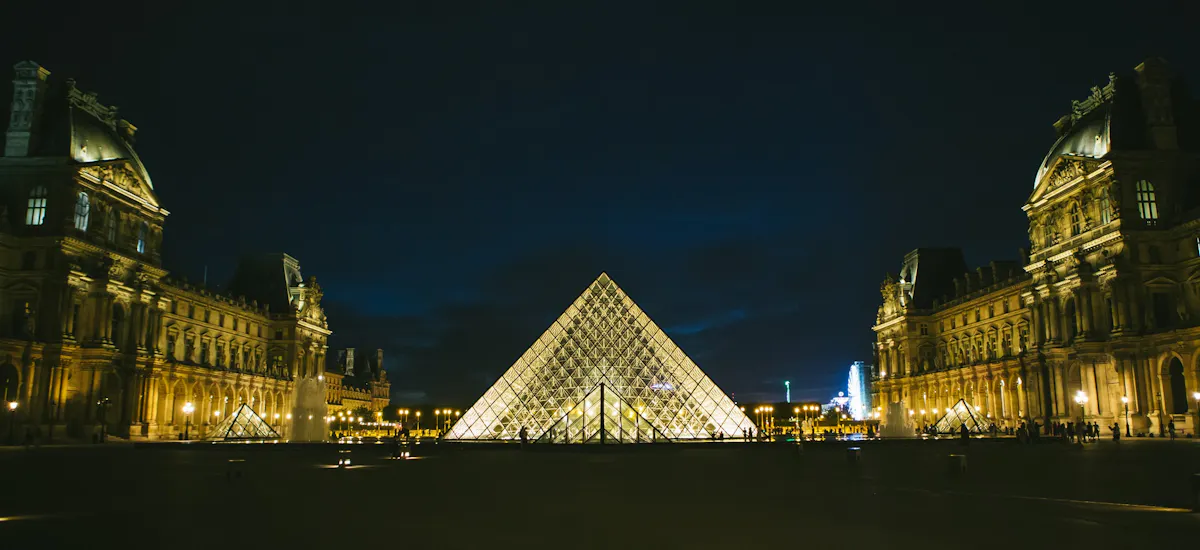 Louvre at night