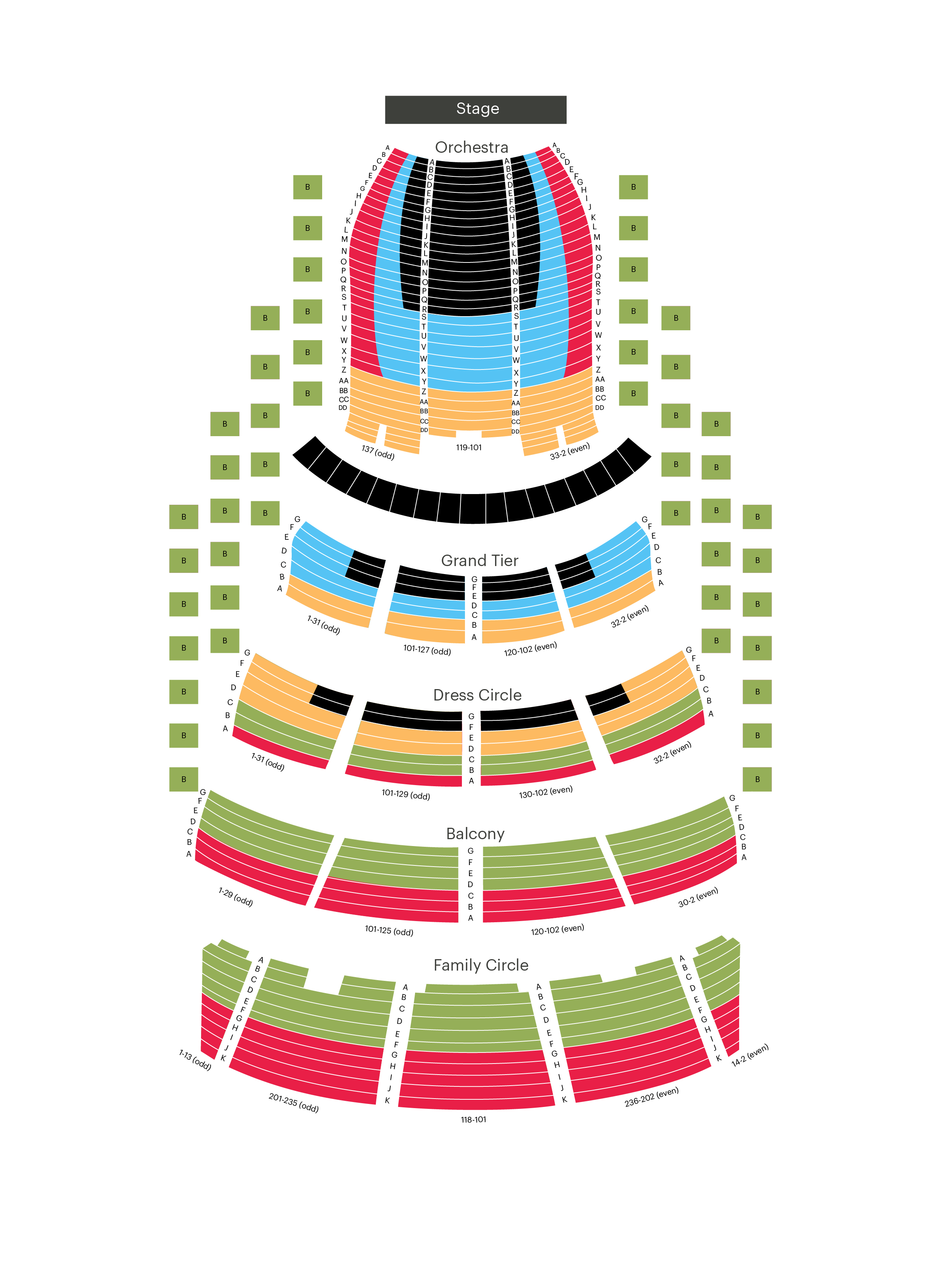 La Opera House Seating Chart | Elcho Table