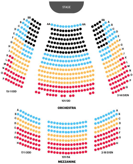 Booth Theatre Seating Chart Map