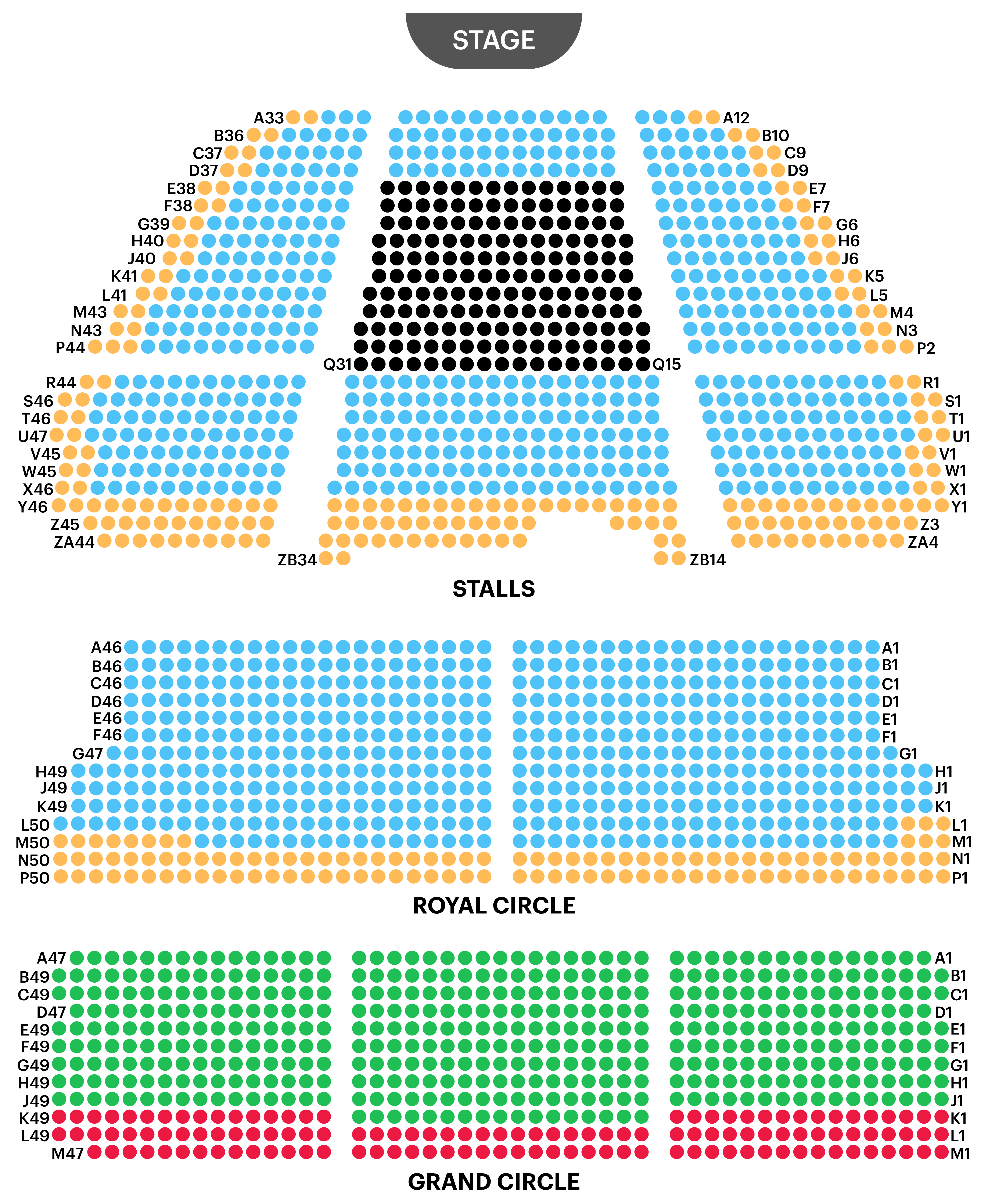 Lyceum Theatre Seating Plan London Theatre Guide