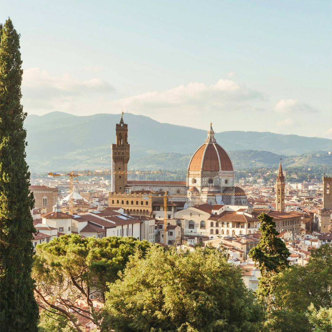 Florence skyline with Cathedral of Santa Maria del Fiore, view from Boboli Gardens.